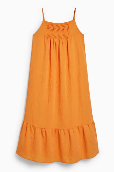 Damen - A-Linien Kleid - orange