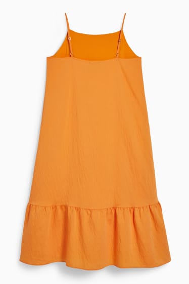 Donna - Vestito svasato - arancione