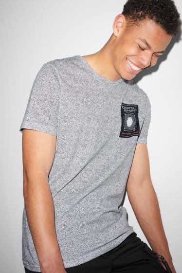 Hommes - T-shirt - blanc / noir