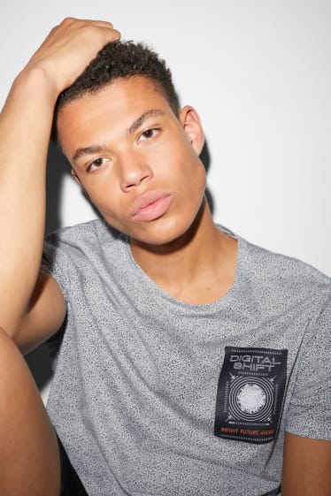 Hommes - T-shirt - blanc / noir