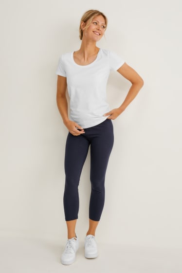 Damen - Multipack 2er - Basic-Leggings - dunkelblau