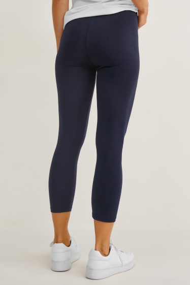 Femmes - Lot de 2 - leggings basiques - bleu foncé