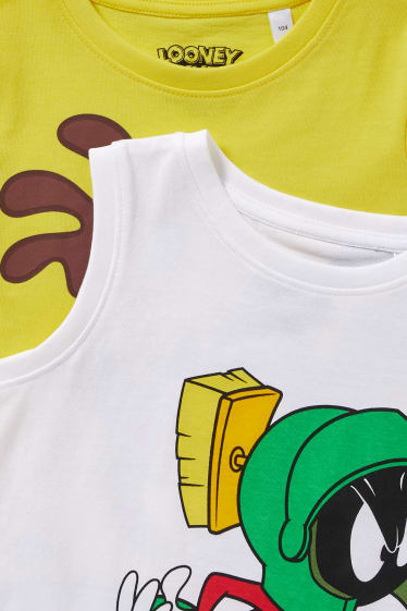 Dětské - Multipack 2 ks - Looney Tunes - tričko s krátkým rukávem a top - bílá
