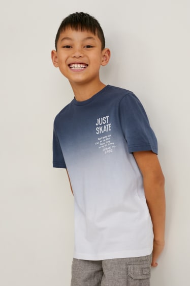 Children - Multipack of 3 - short sleeve t-shirt - white / turquoise