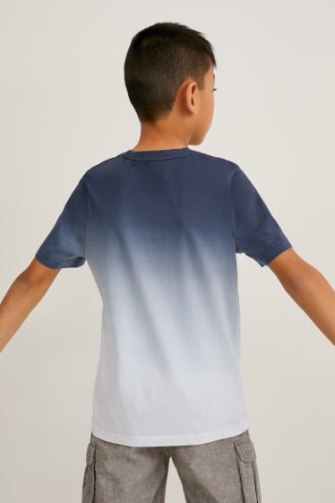 Enfants - Lot de 3 - T-shirt - blanc / turquoise