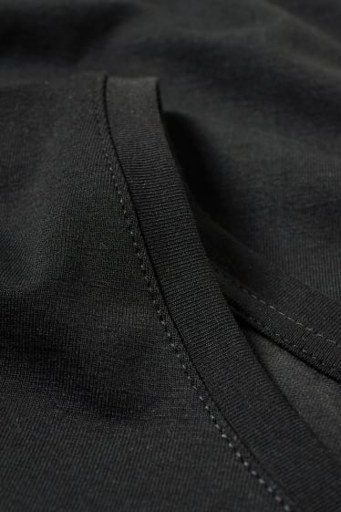 Femmes - Robe-T-shirt basique - rayée - noir