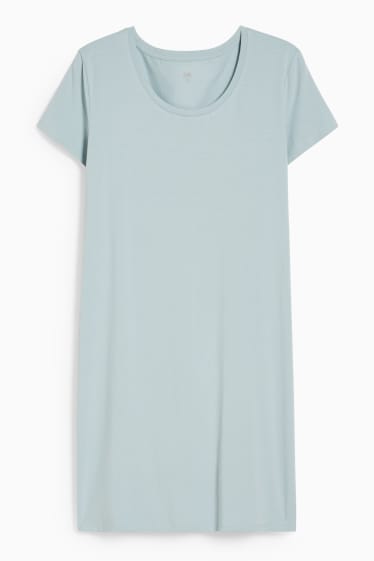 Damen - Basic-T-Shirt-Kleid - mintgrün