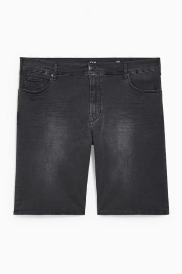 Men - Denim shorts - denim-dark gray