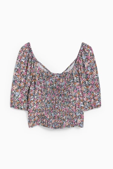 Teens & young adults - CLOCKHOUSE - blouse - floral - dark gray
