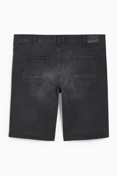 Men - Denim shorts - denim-dark gray