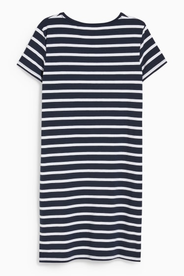 Women - T-shirt dress - LYCRA® - striped - dark blue / white