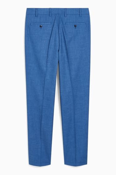 Hommes - Pantalon de costume - regular fit - matière extensible - LYCRA® - bleu chiné