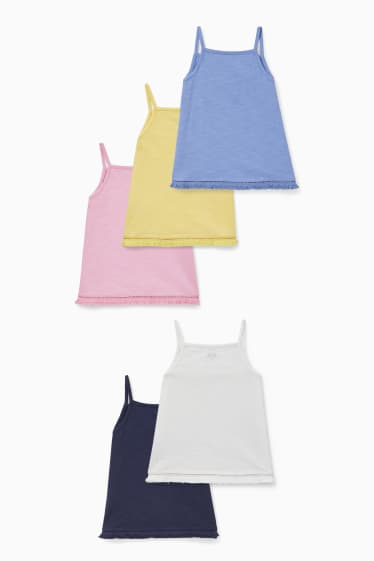 Enfants filles - Lot de 5 - tops - blanc crème