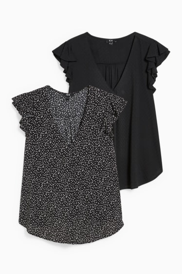 Women - Multipack of 2 - blouse - black