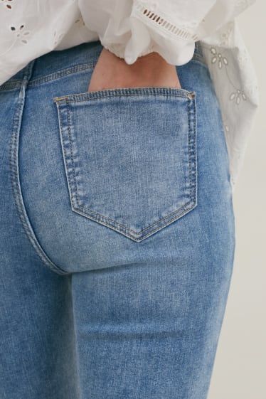 Donna - Jeans capri - vita alta - LYCRA® - jeans azzurro