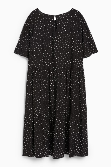 Women - Dress - polka dot - black