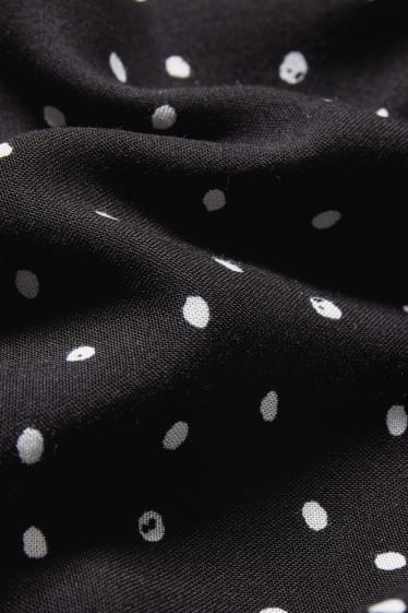 Women - Dress - polka dot - black