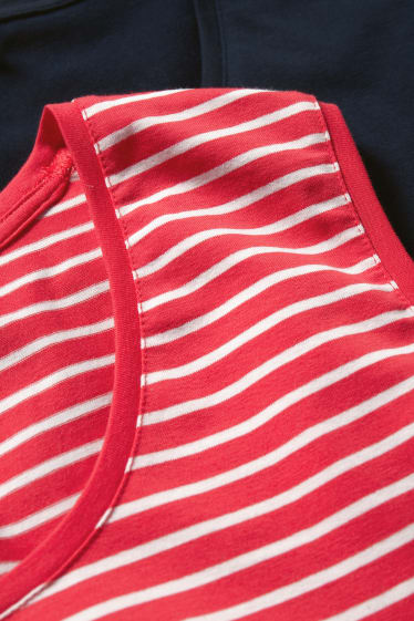 Dámské - Multipack 2 ks - tričko a top - LYCRA® - červená/černá