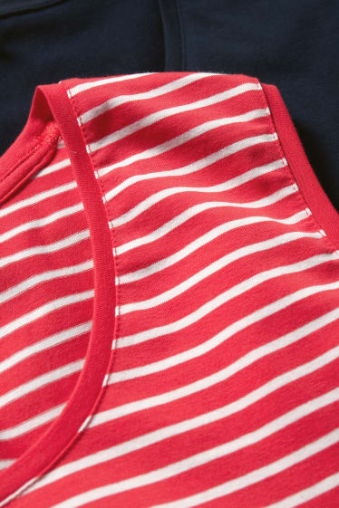 Kobiety - Wielopak, 2 szt. - T-shirt i top - LYCRA® - czerwony / czarny
