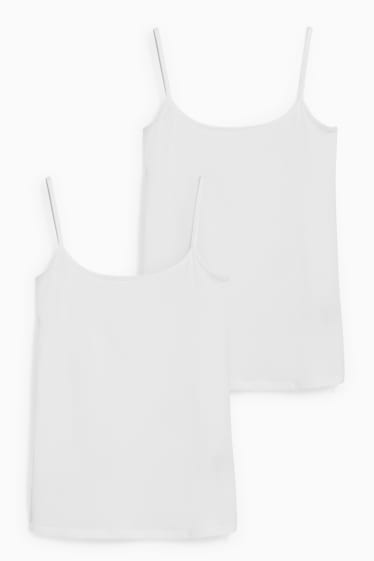 Donna - Confezione da 2 - top basic - bianco