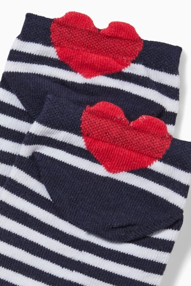 Femmes - Lot de 4 paires - chaussettes de sport avec motif - Peanuts - bleu foncé