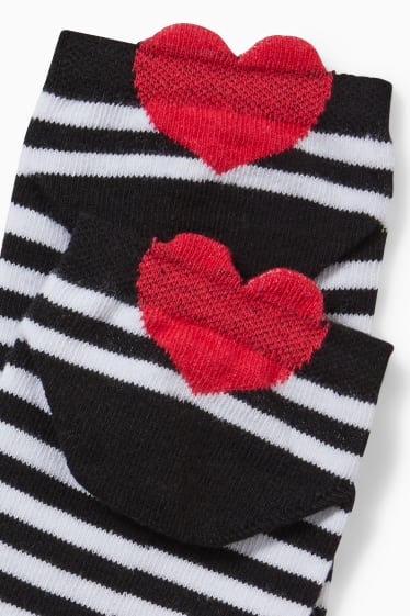 Damen - Multipack 4er - Sneakersocken mit Motiv - Peanuts - schwarz