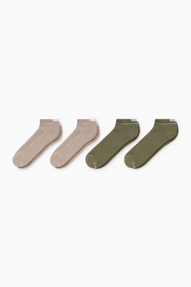 Damen - Multipack 4er - Sneakersocken - beige-melange