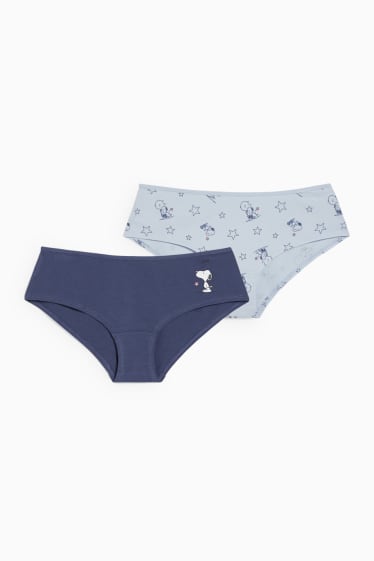 Femmes - Lot de 2 - shortys - Peanuts - bleu clair