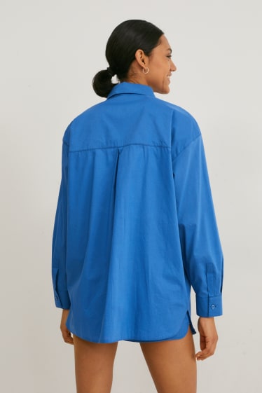 Dames - blouse - blauw