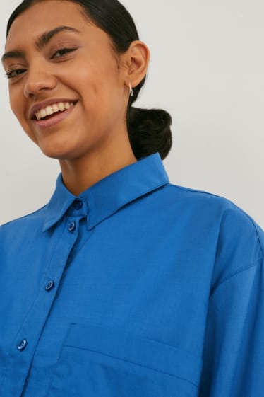 Dames - blouse - blauw