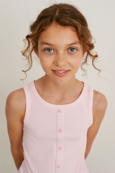 Enfants filles - Lot de 4 - débardeurs noués - noir