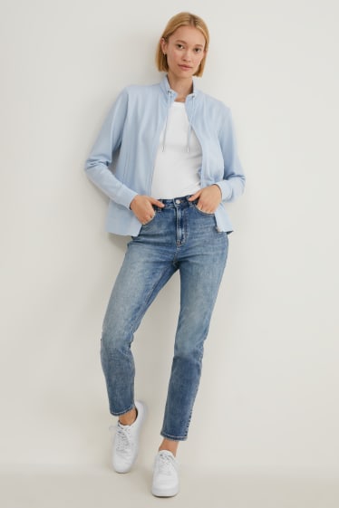 Damen - Slim Jeans - High Waist - LYCRA® - jeansblau
