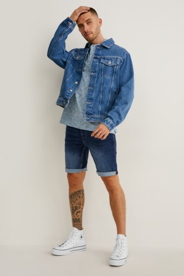 Uomo - Shorts di jeans - Flex - jog denim - jeans blu scuro