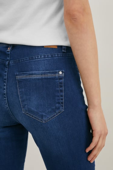 Women - Flared jeans - mid-rise waist - blue denim