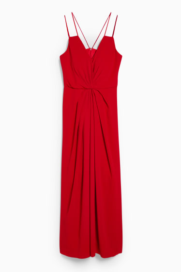 Femmes - Robe droite - style festif - rouge