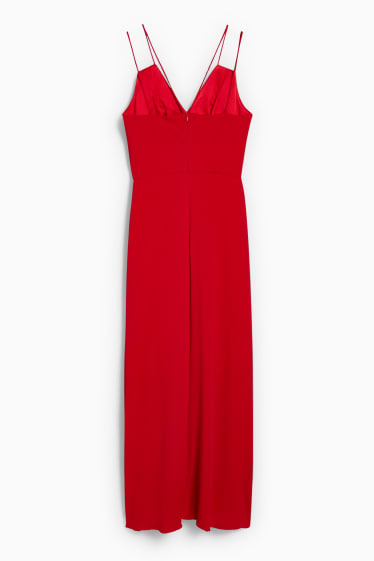 Femmes - Robe droite - style festif - rouge