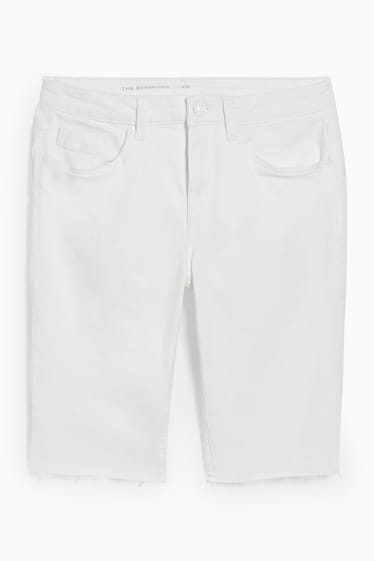 Femmes - Bermuda en jean - blanc