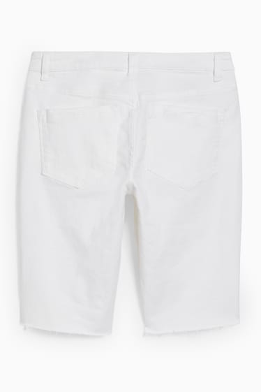 Donna - Bermuda di jeans - bianco