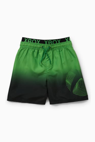 Bambini - Xbox - shorts da mare - effetto sovrapposto - verde