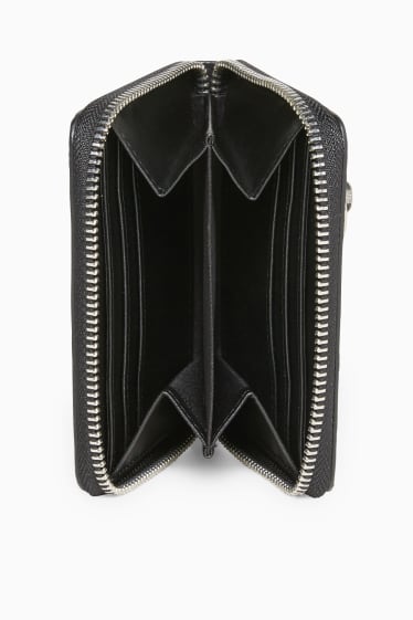 Women - Wallet - faux leather - dark rose