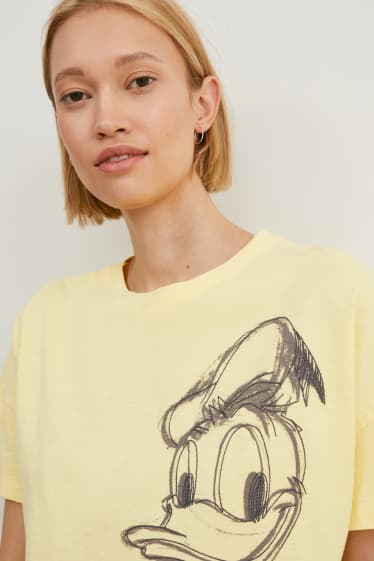 Damen - T-Shirt - Donald Duck - gelb