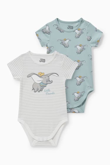 Bébés - Lot de 2 - Dumbo - bodys pour bébé - blanc