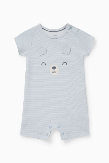 Bébés - Pyjama pour bébé - à rayures - bleu clair