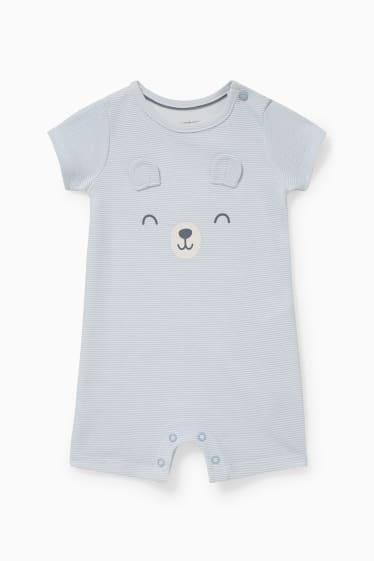 Baby Buben - Baby-Schlafanzug - gestreift - hellblau
