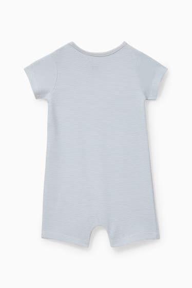 Baby Buben - Baby-Schlafanzug - gestreift - hellblau