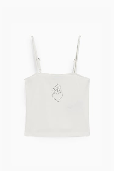 Dona - CLOCKHOUSE - top cropped - blanc