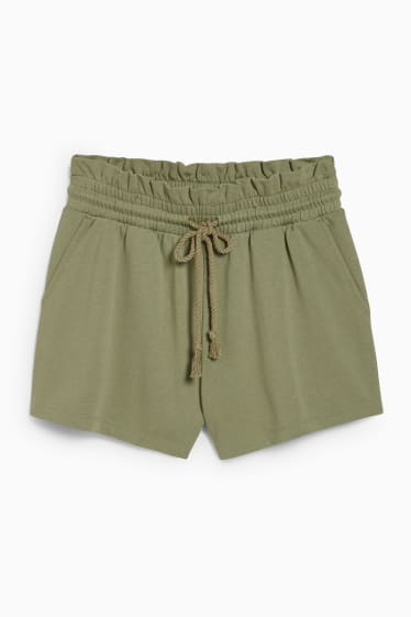 Dames - CLOCKHOUSE - sweatshorts - groen