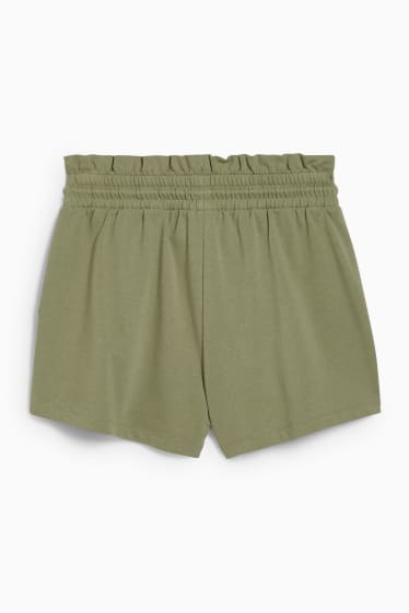 Dames - CLOCKHOUSE - sweatshorts - groen