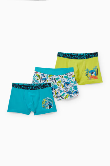 Enfants garçons - Lot de 3 - caleçons - bleu