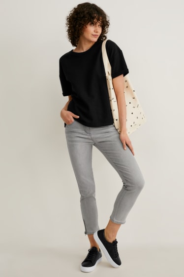 Femmes - Jean slim - mid waist - jean gris